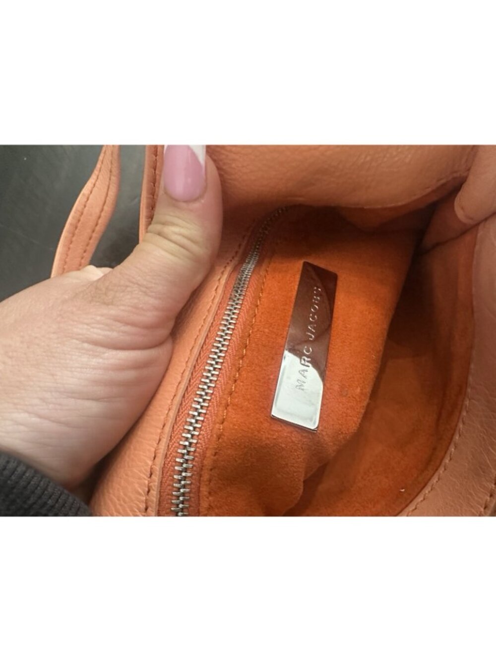 Marc Jacobs Y2K Coral Pink Leather Shoulder Bag Purse Pockets - Picture 6 of 7